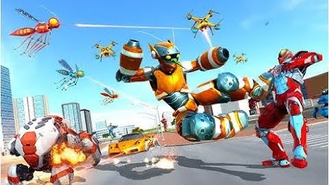 Mosquito Robot Car Part-2 | Rescue City Transforming Robot Android GamePlay | By Game Crazy