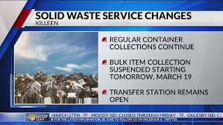 Killeen waste pick-up changes