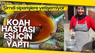 Eşinin KOAH Hastalığı İçin Ürettiği Kozalak Pekmezi Siparişlerine Yetişemiyor Resimi