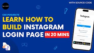 INSTAGRAM LOGIN PAGE IN 20 MINS || HOW TO BUILD  LOGIN PAGE WITH HTML CSS 2022 || @CodeWithHarry
