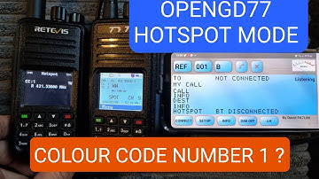 OPENGD77 - Hospot Mode - SCREEN SAYS COLOUR CODE 1 ??