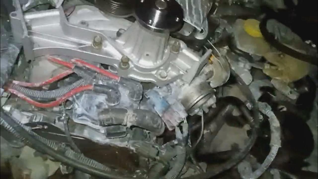 1999 Nissan Pathfinder water pump replace - YouTube