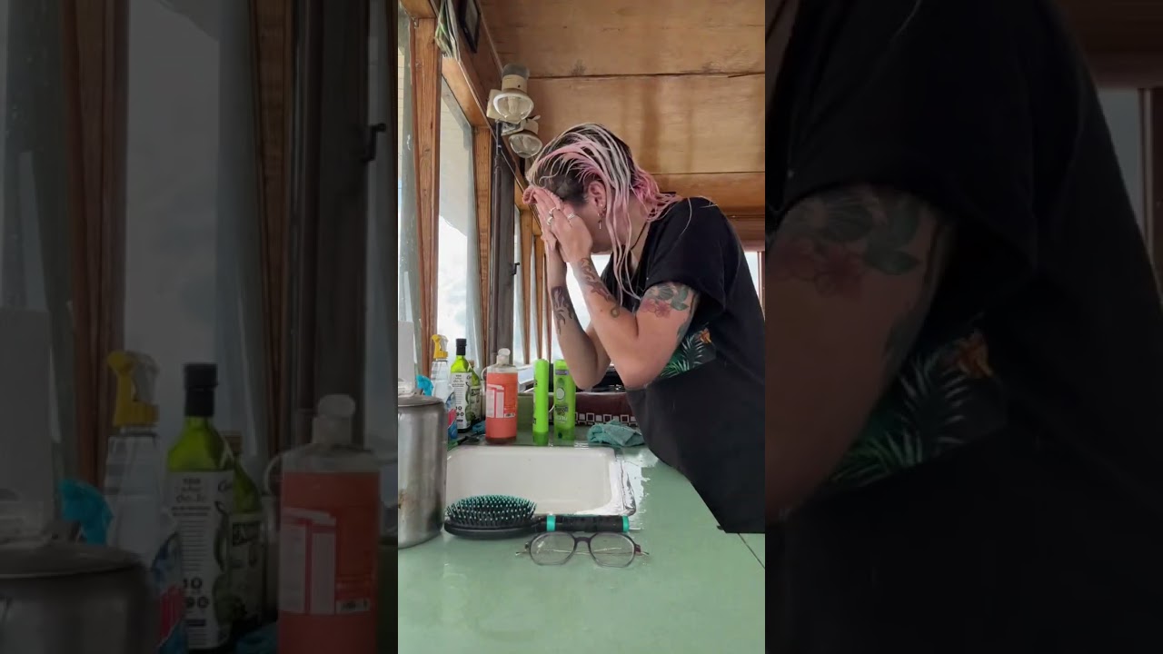 It’s “shower” day at the fire lookout! I was pleasantly surprised that it warmed up enough inside