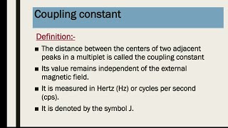 Coupling constant &amp;Factor affecting Coupling constant M. Sc notes pdf #chemistrynotes 