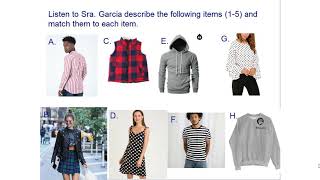 Listening   Describing Clothing Items