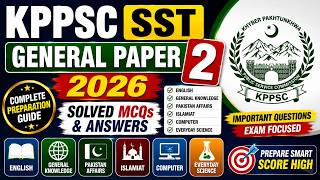 KPPSC SST General Paper 2 2026 | Solved MCQs | SST Test Preparation & Important Questions