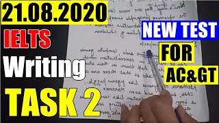 NEW IELTS Writing Task 2 Practice Test With Answer | 21.08.2020 NEW IELTS Writing Task 2 Practice Test With Answer | 21.08.2020