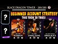 MK Mobile. Simple Beginner Strategy for Fatal Black Dragon Tower Battle 200. 100% Success Rate.