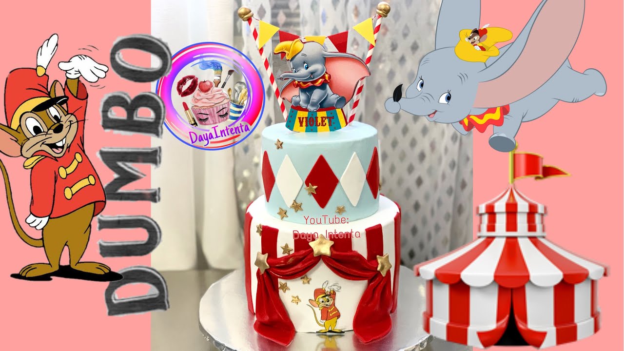 Pastel tematica Dumbo ? o Circo ? - Dumbo Cake - YouTube