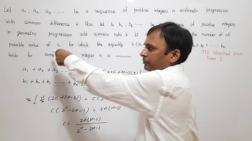 Quick solutions to Progression and Series problem from JEE Advanced 2020 Paper I