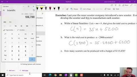 1.4 Linear Functions