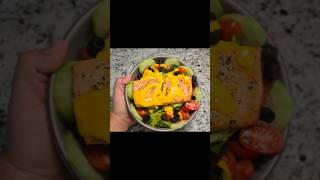 Ensalada de Salmón con Aderezo de Mango | Receta fácil y Saludable #food #salmon #comidasaludable
