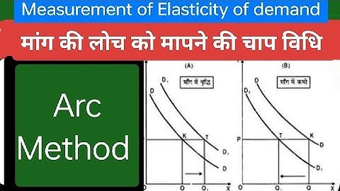 मांग की लोच को मापने की चाप विधि || Arc Method#Measurement of Elasticity of demand#economics#नोट्स