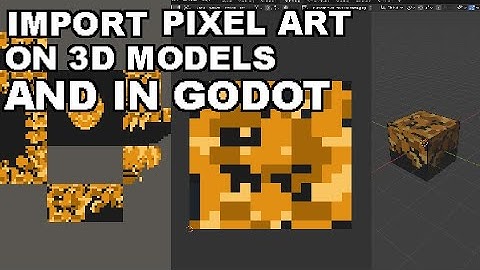 Import pixel art texture on 3D Model in Blender and Godot