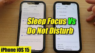 What are the Differences Between Sleep Focus and Do Not Disturb on iPhone iOS 15