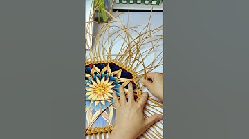 How to craft hand basket with rattan #diy #rattan #handmade