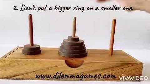 TOWERS OF HANOI, solution to the famous brain teaser by Dilemma games, details at the description
