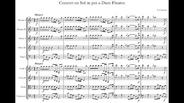 Concerto for 2 Flutes in G minor QV 6:8 By Johann Joachim Quantz (with Score)
