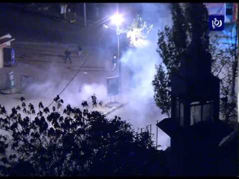 لقطات من مشاهد العنف في مدينة السلط 14 11 2012 Roya