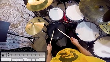 Inverted Paradiddle improvised on drum kit - by Thanasi #5