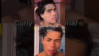 Curly Hair tutorial 2022 vs 2024🧑🏾‍🦱…#shorts