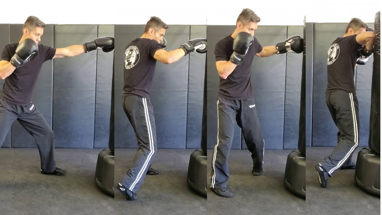 Krav Maga - Jab/Cross/Lead Hook/Rear Elbow Combination (Distance and  Footwork) 