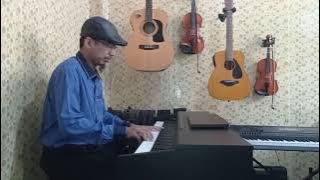 Bagimu Negeri - Kusbini (Do= F mayor) Live piano karaoke   lirik version