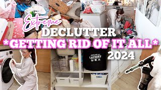 THROWING OUT EVERYTHING I OWN IN 2024! (Extreme Decluttering \& Organising for a Fresh Start)