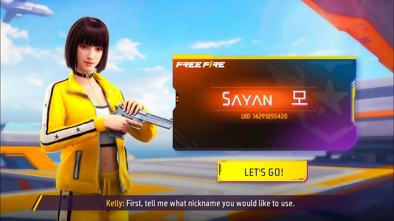 My first experience playing the Free Fire game. 