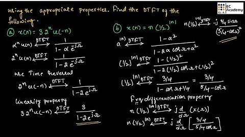 Problem on properties of Discrete time Fourier transform in signals and systems || EC Academy