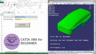 RETRIEVE THE PART DOCUMENT AND PART NAME | CATIA VBA FOR BEGINNER