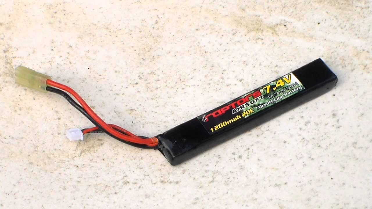 Raptors Airsoft 11.1v & 7.4v Lipo Batteries Overview YouTube