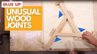 how to glue unusual wood joints #shorts