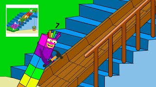 Animation Story Numberblocks 7 Slide On The Stairs Numberblocks Fanmade Coloring Story