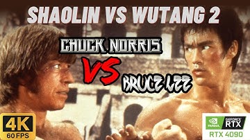 SHAOLIN VS WUTANG 2 BRUCE LEE VS CHUCK NORRIS GAMEPLAY [4K60]