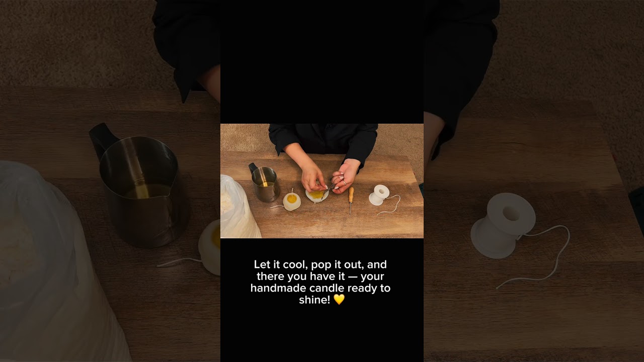 Pure Wax Beauty! ✨ Watch us make simple and cozy candles with just wax and a mold