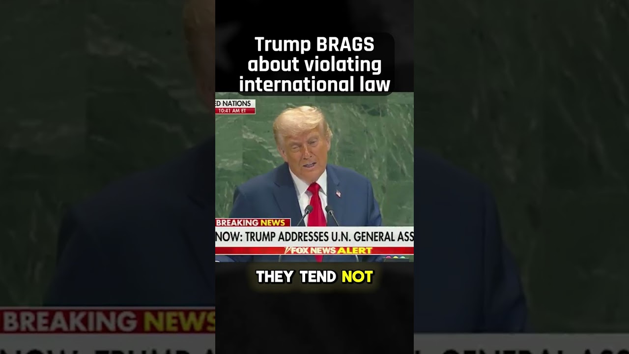 Trump BRAGS about violating international law