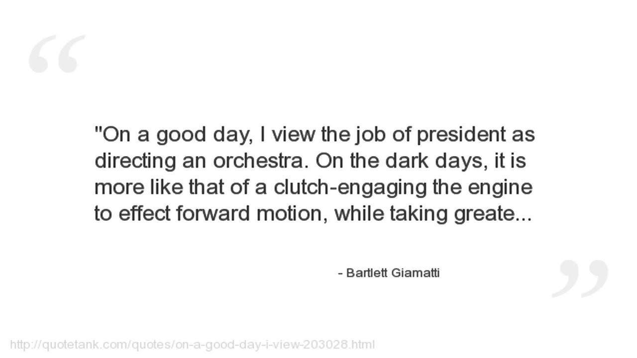 Bartlett Giamatti Quotes - YouTube