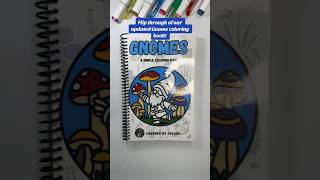 Flip through of our updated Gnome coloring book 💙 #shorts #coloringbook #satisfyingvideo