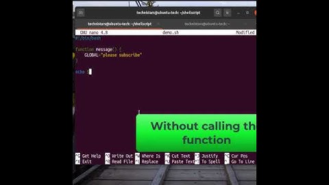 Shell scripting - Variable scopes (Global variable)
