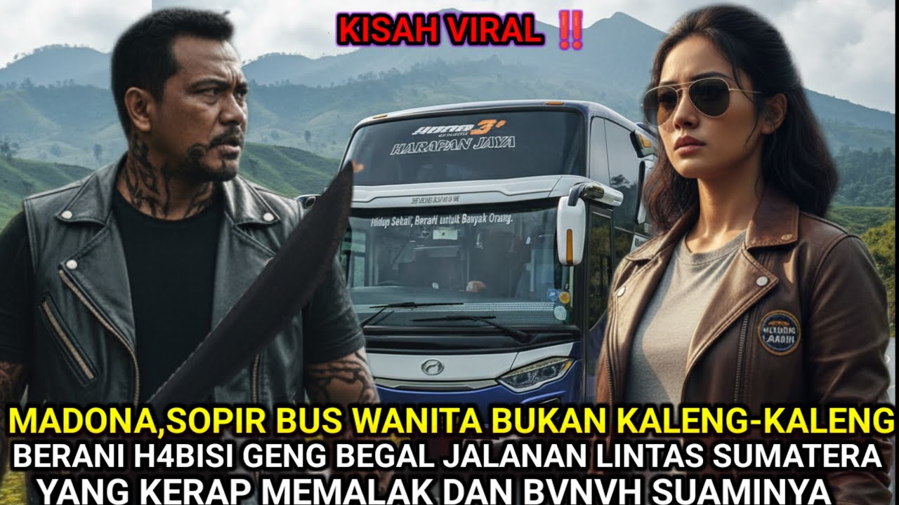 MENGGUNCANG JALANAN‼️BALAS DENDAM SOPIR BUS WANITA NEKAT H4BISI BEGAL JALANAN LINTAS SUMATERA 