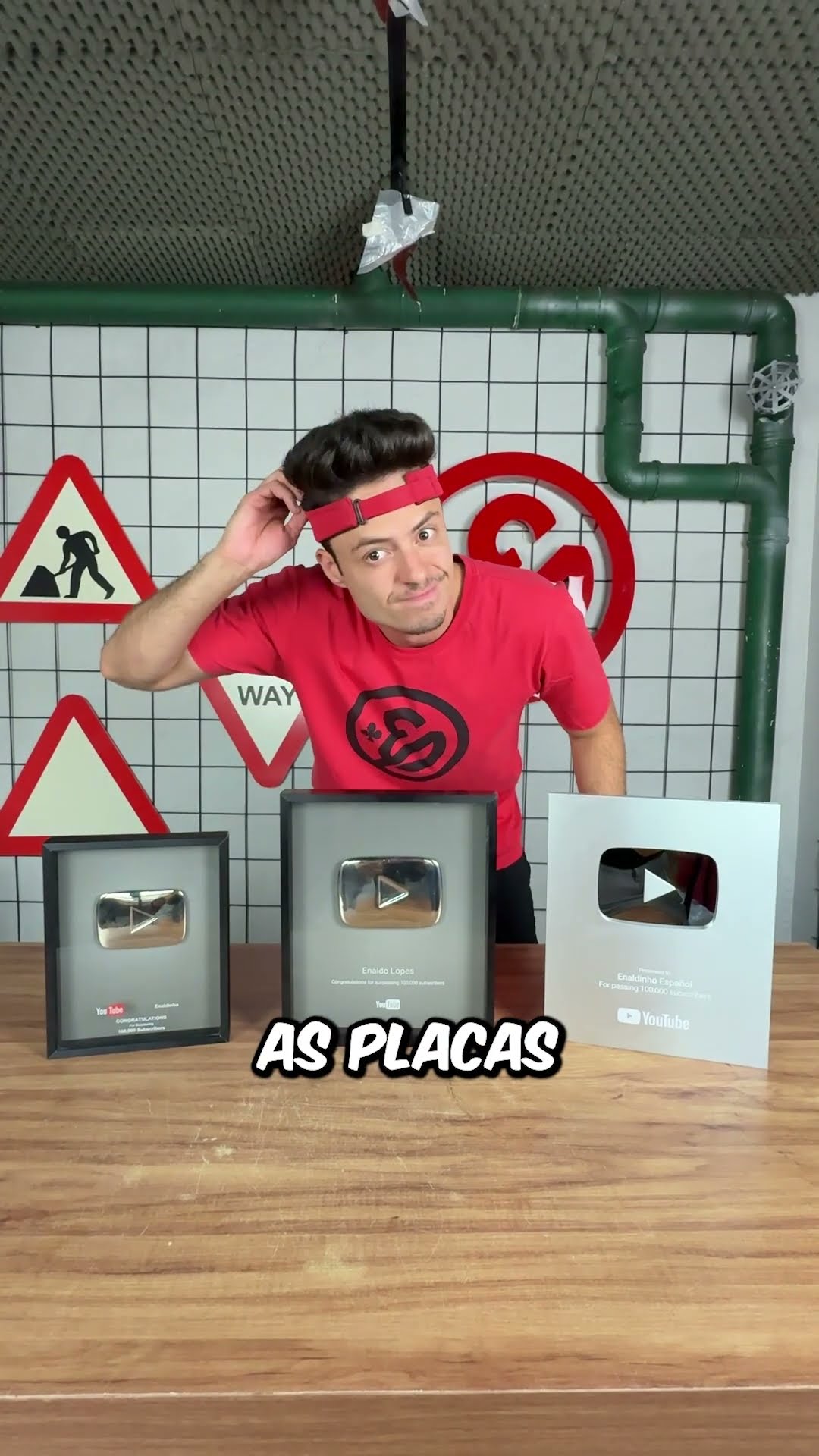PLACA LENDÁRIA OCULTA DE 100 MIL INSCRITOS! #shorts