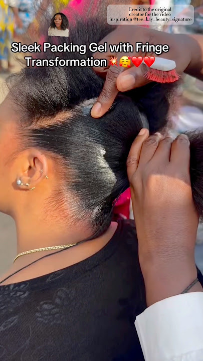 Sleek back packing gel ponytail hairstyle 😘💕