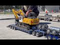 Liebherr K 970 RC excavator 1:14 scale Kabolite on swing wing at Sydney Little big Rigs Meeting