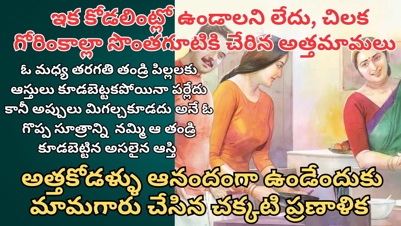 ఇక కోడలింట్లో ఉండాలని లేదు, చిలక గోరింకాల్లా సొంతగూటికి చేరిన అత్తమామలు / Telugu Audio Stories