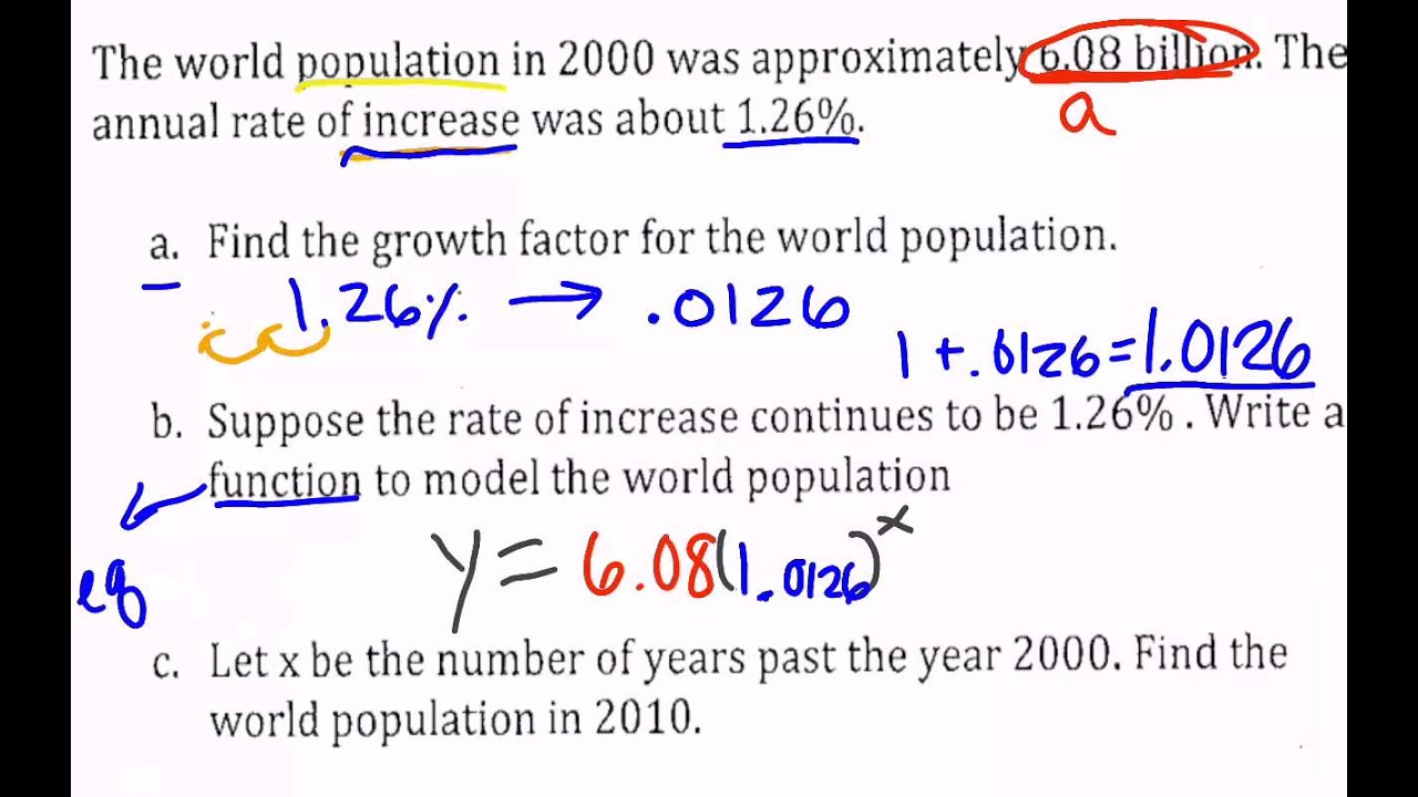 exponential function problem solving examples with answers