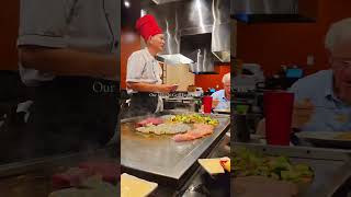 We went to Fujiyama's Japanese Steakhouse and Sushi Restaurant. Everything was so delicious! 🍣🥢😋 