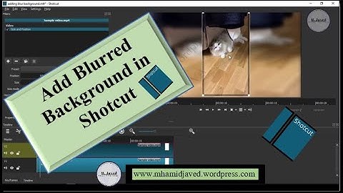 How to add a blurred background to a vertical video in shotcut