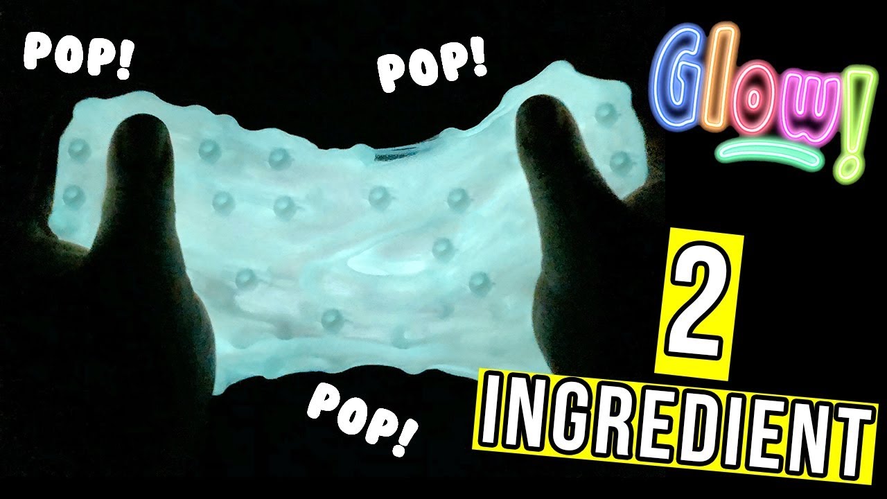 2 INGREDIENT GLOW IN THE DARK SLIME!!! 2 INGREDIENT SLIME RECIPE!!! 💦 ...