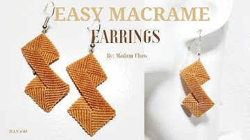 Macrame Tutorial / How To Make: Square Zigzag Pattern Earrings